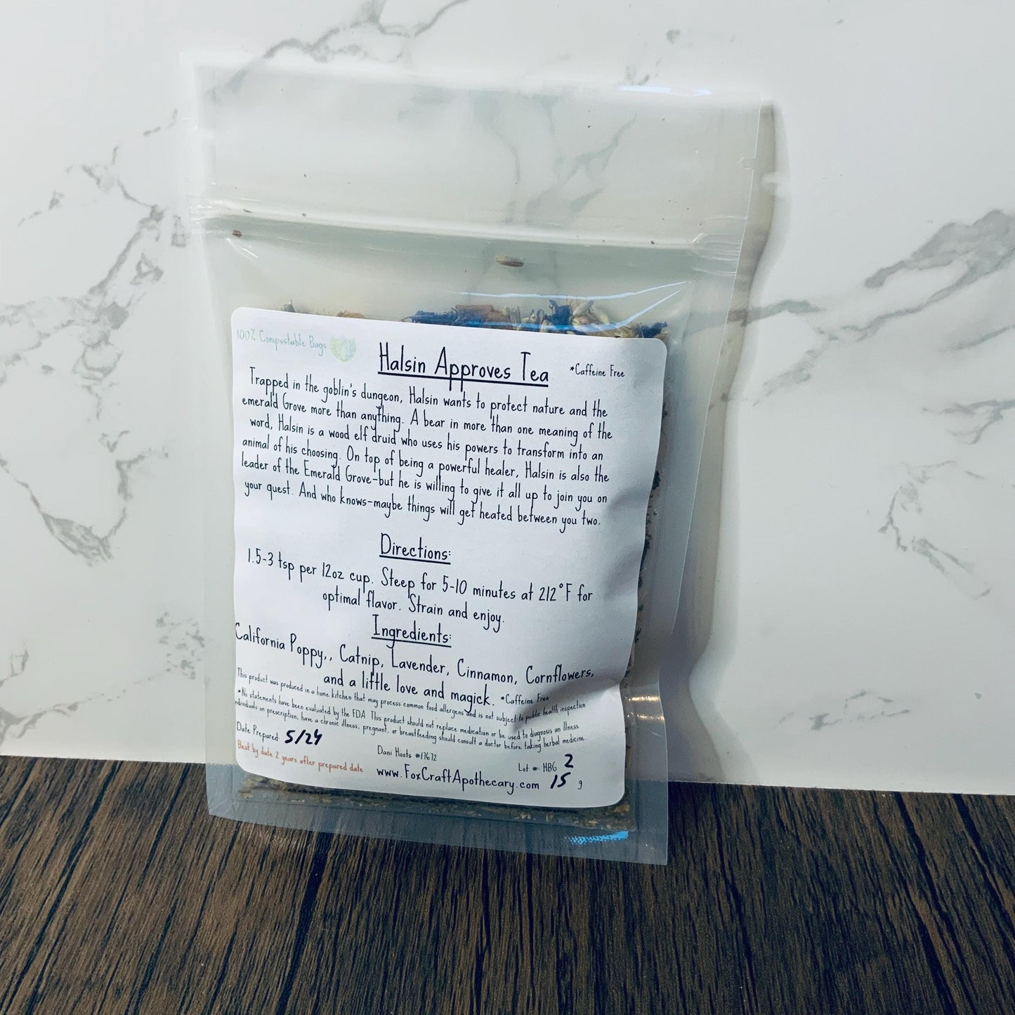 Halsin Approves Tea (Baldur's Gate 3-inspired Tea) - Herbal floral tea