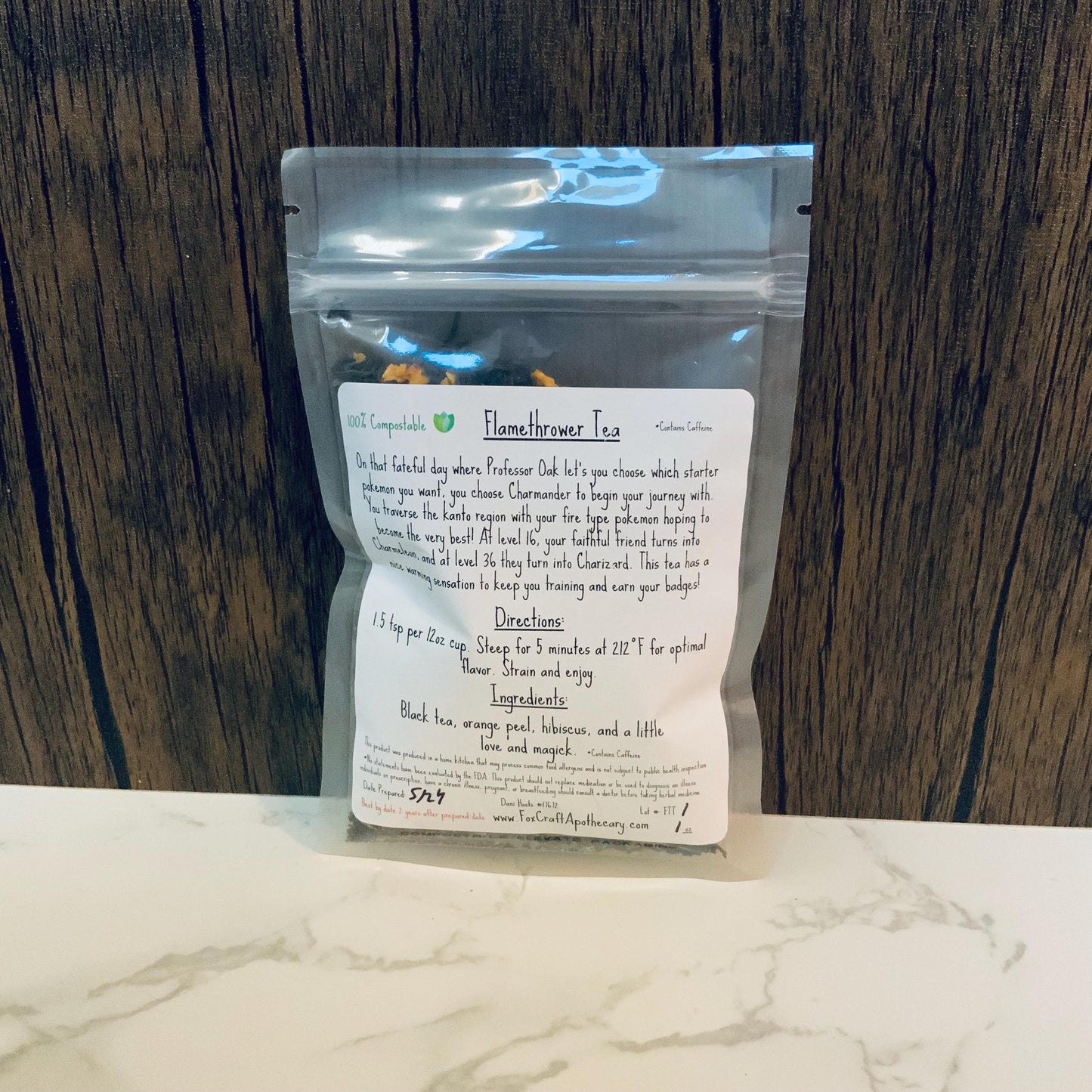 Flamethrower Tea (Pokemon-inspired tea) - Black Orange Tea