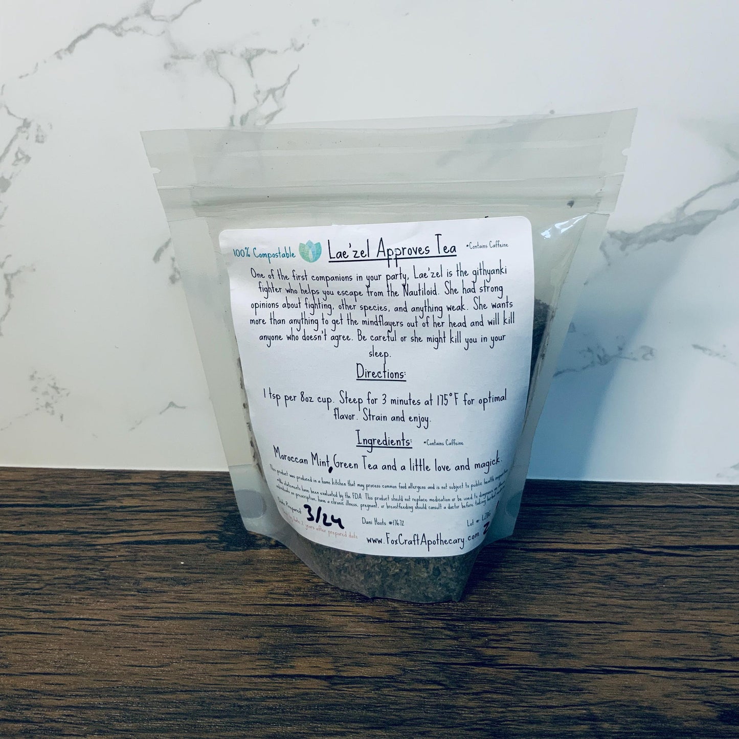 Lae'zel Approves Tea (Baldur's Gate 3-inspired Tea)