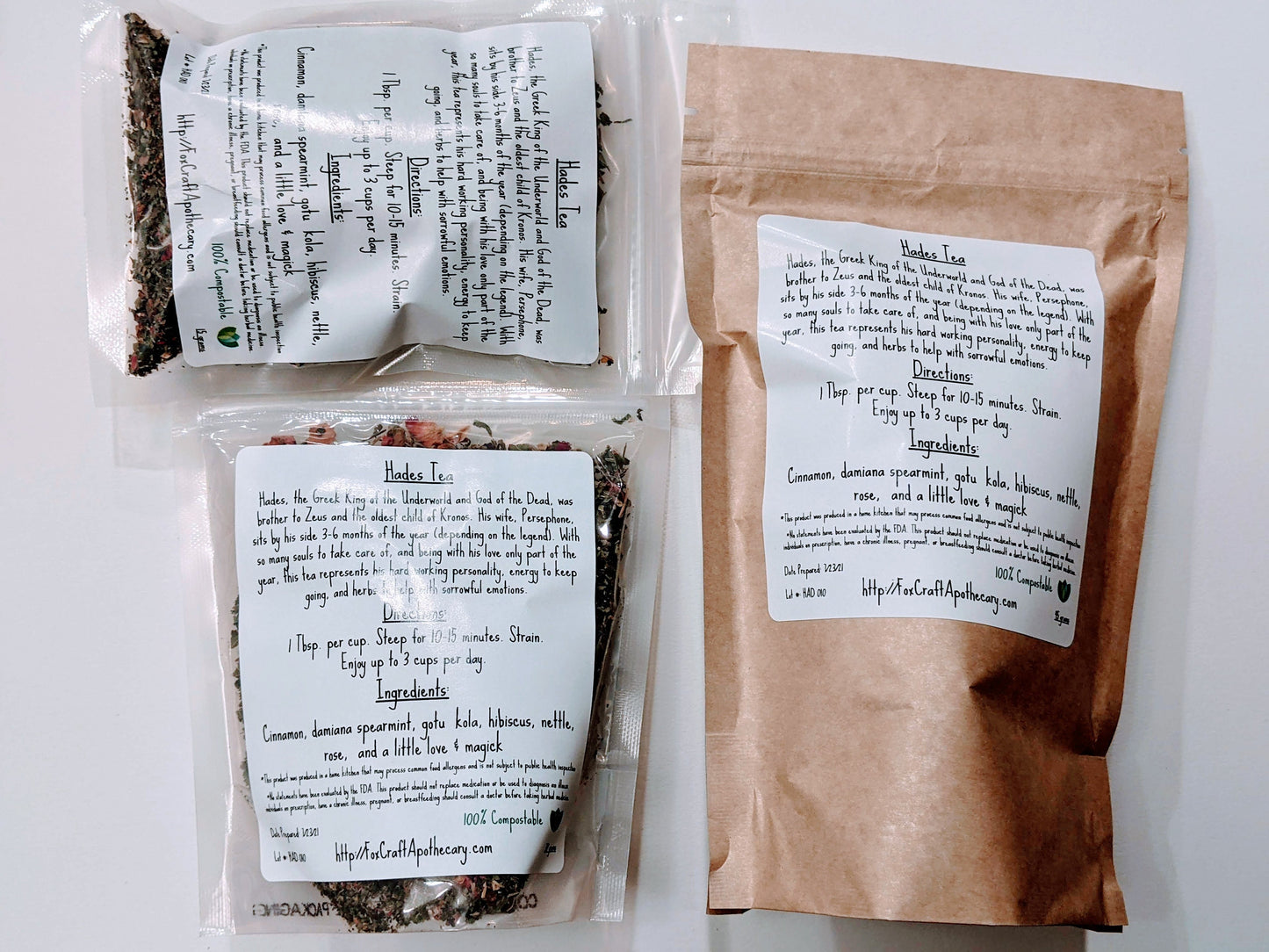Hades Tea (Greek Mythology-inspired tea) - Earthy Herbal Tea