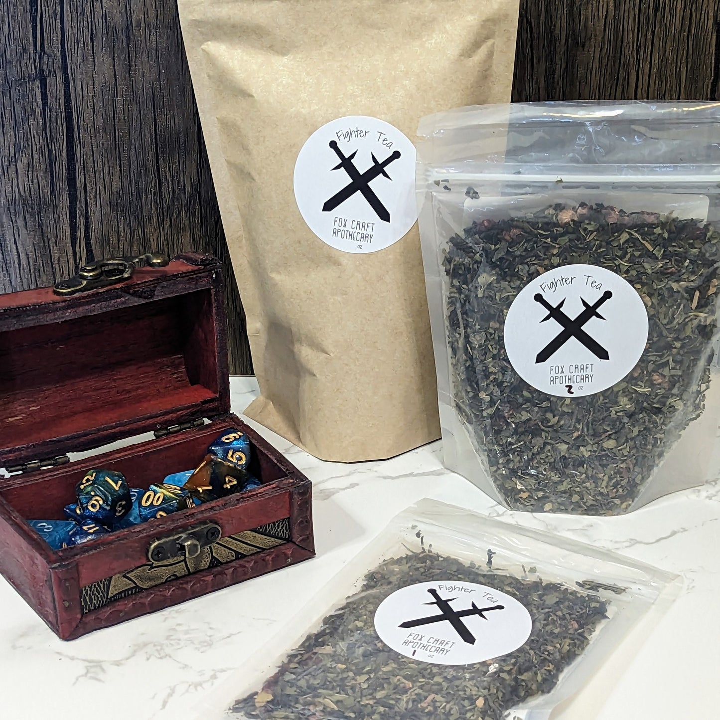 Fighter Tea (D&D-inspired Tea) - Green Raspberry Mint Tea
