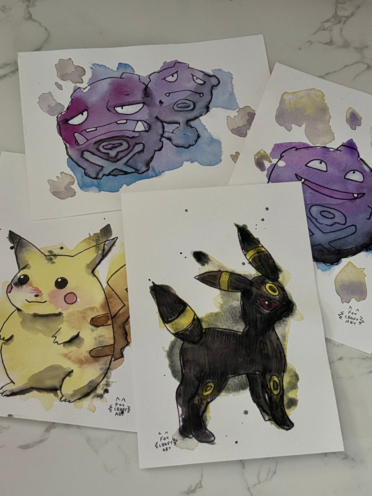 Pikachu Watercolor Painting