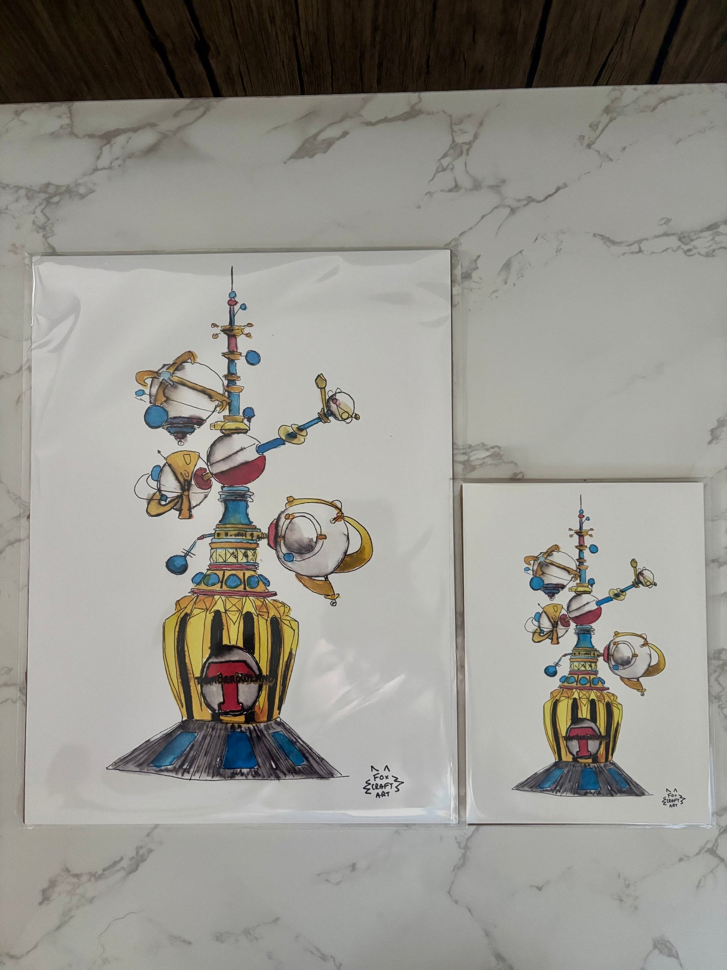 Amusement Park Future Scifi Attraction Print