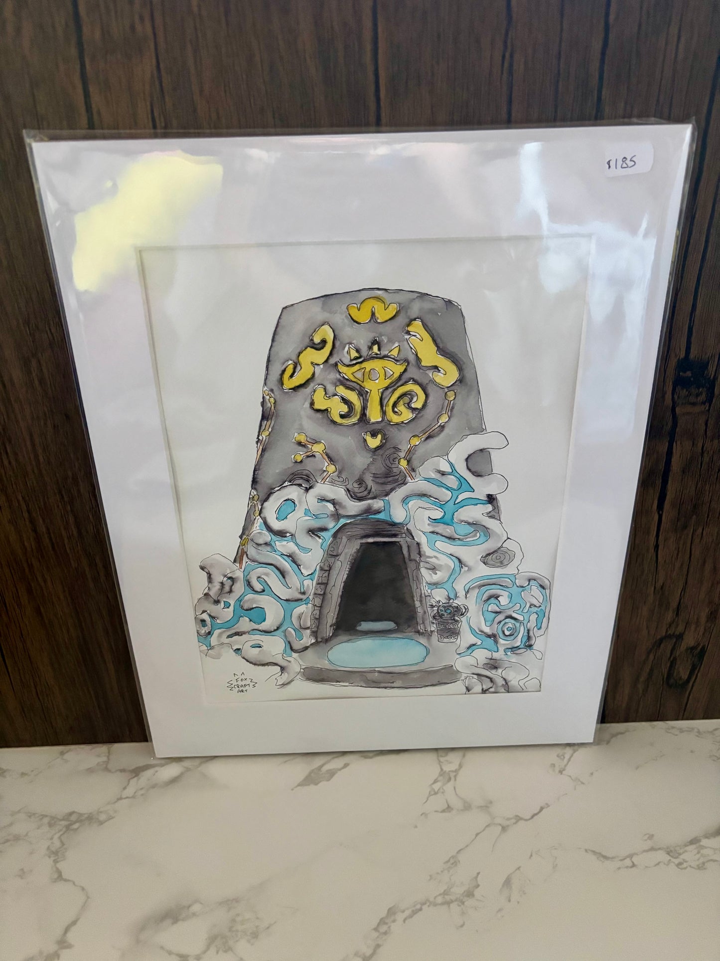 BotW Zelda Shrine Watercolor Painting