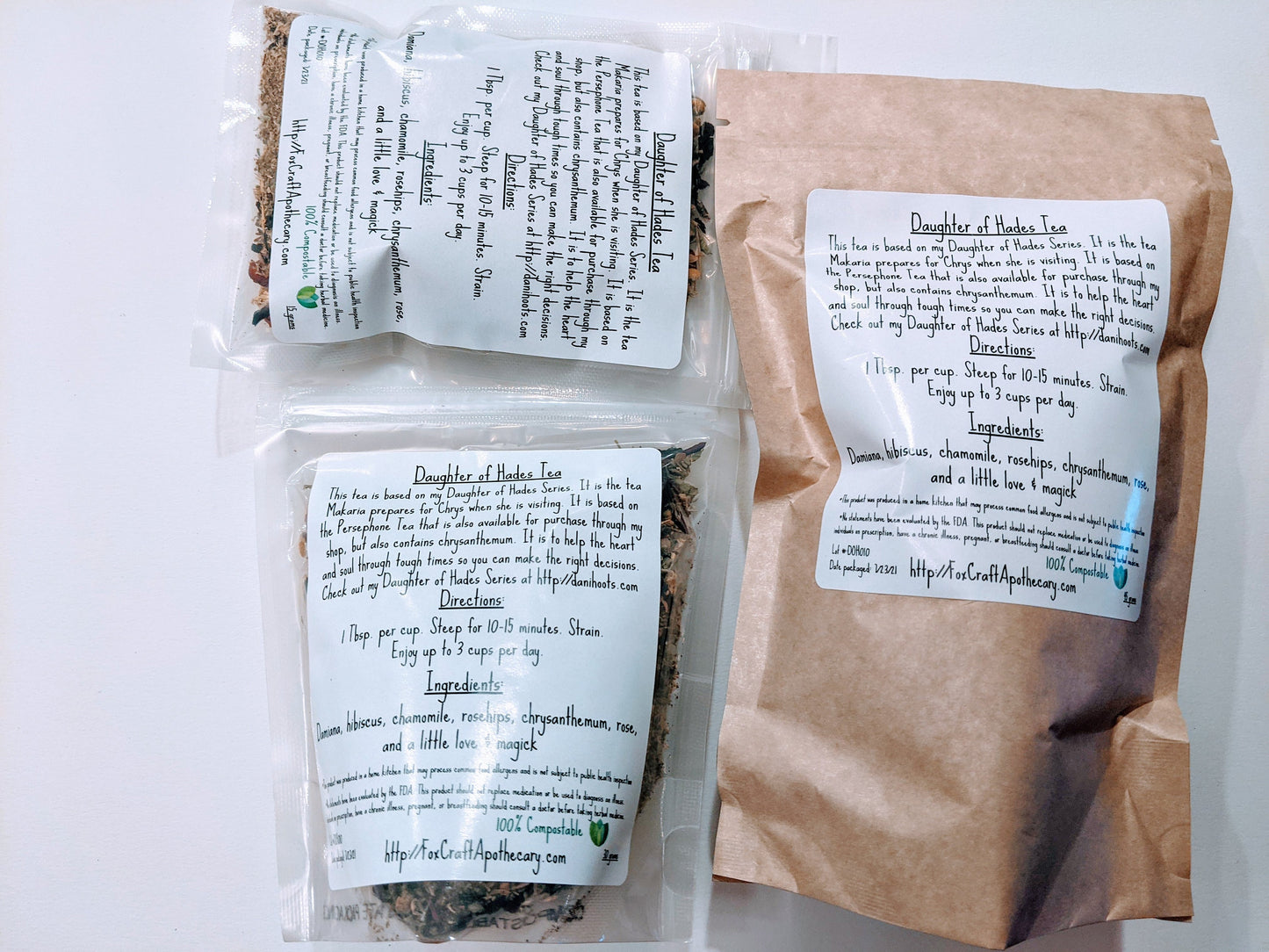 Daughter of Hades Tea (Dani Hoots Books-Inspired Tea) - Herbal Floral Tea
