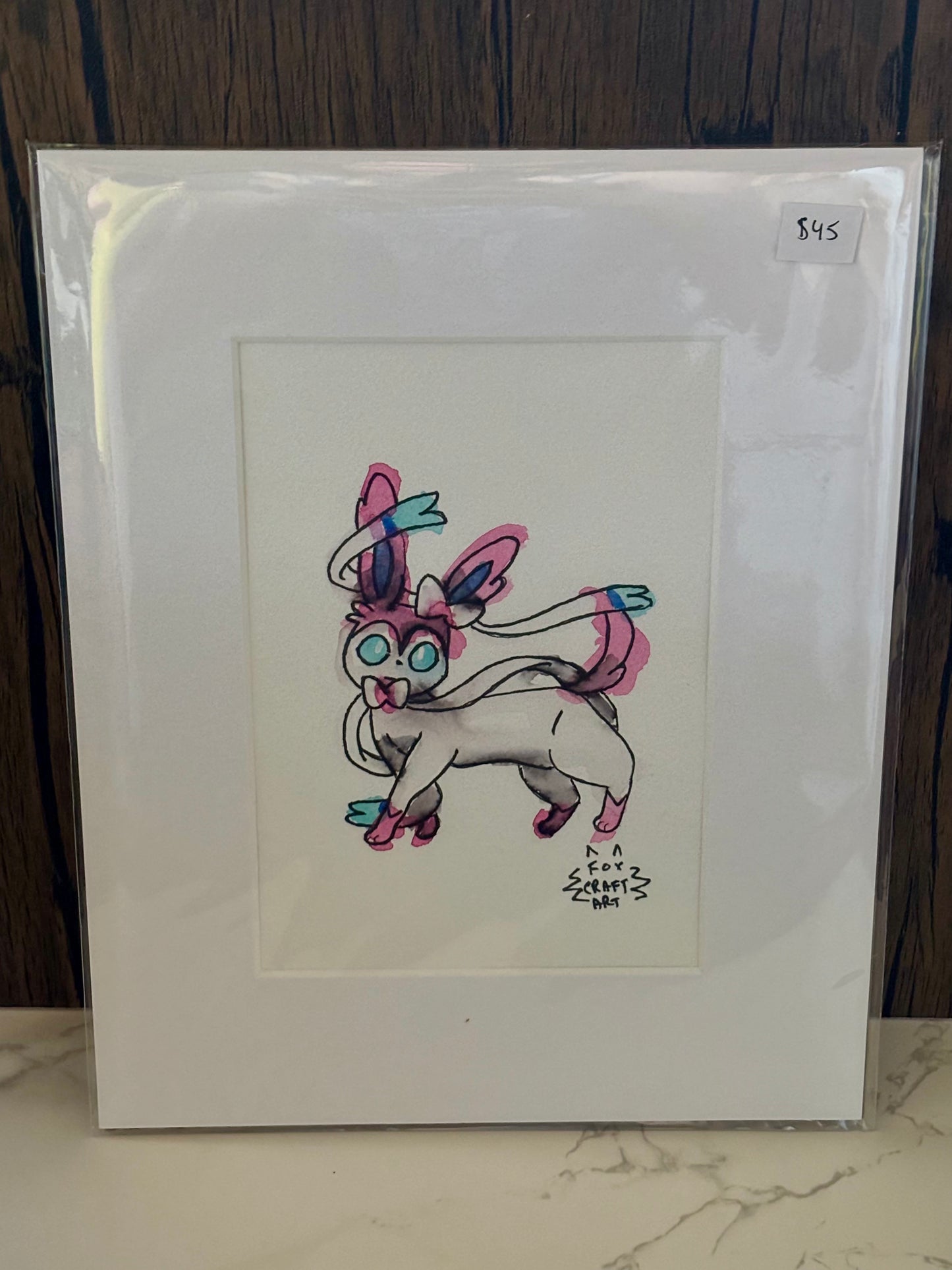 Sylveon Watercolor Painting