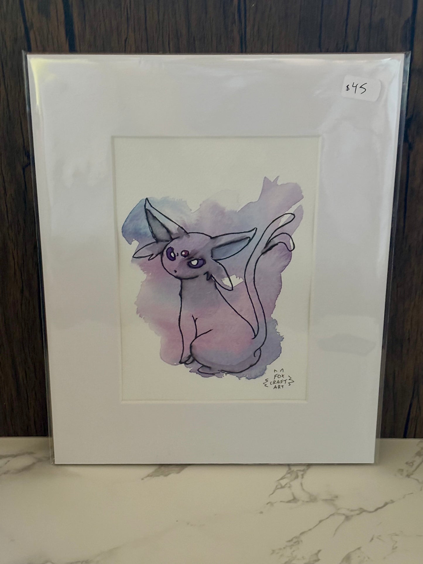 Espeon Watercolor Painting