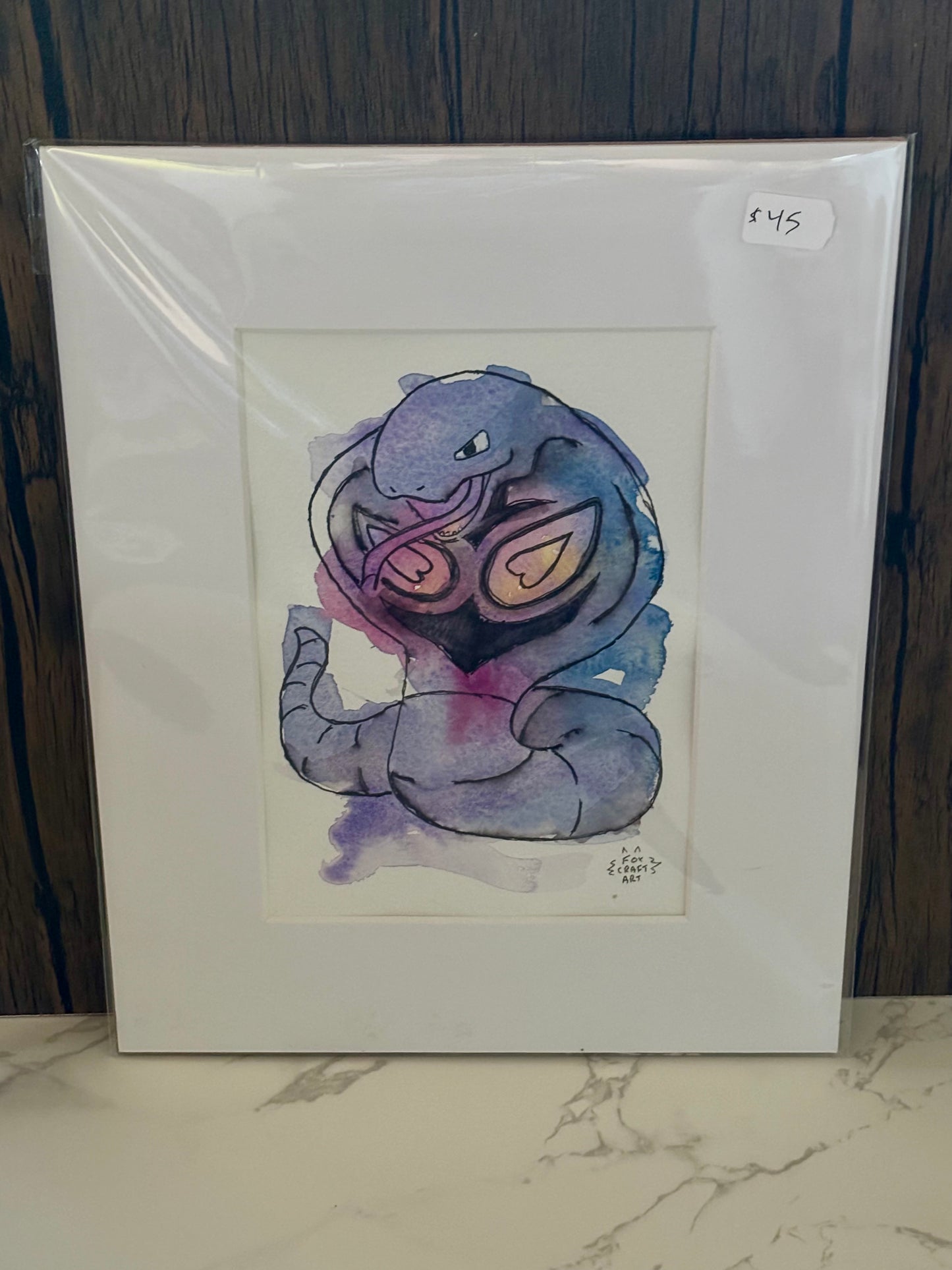 Arbok Watercolor Painting