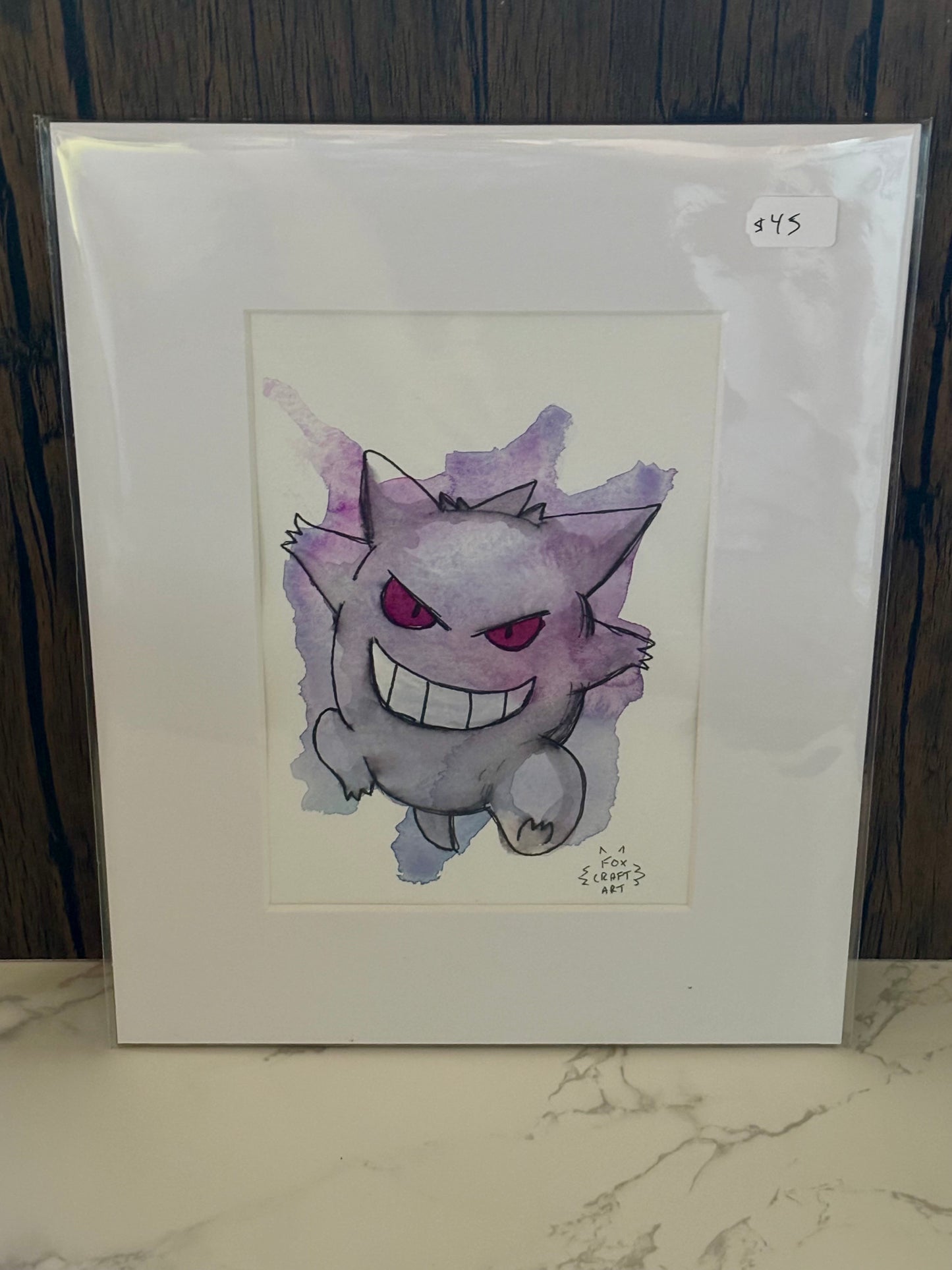 Gengar Watercolor Painting