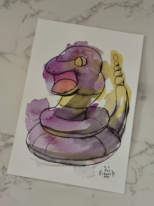 Ekans Watercolor Painting