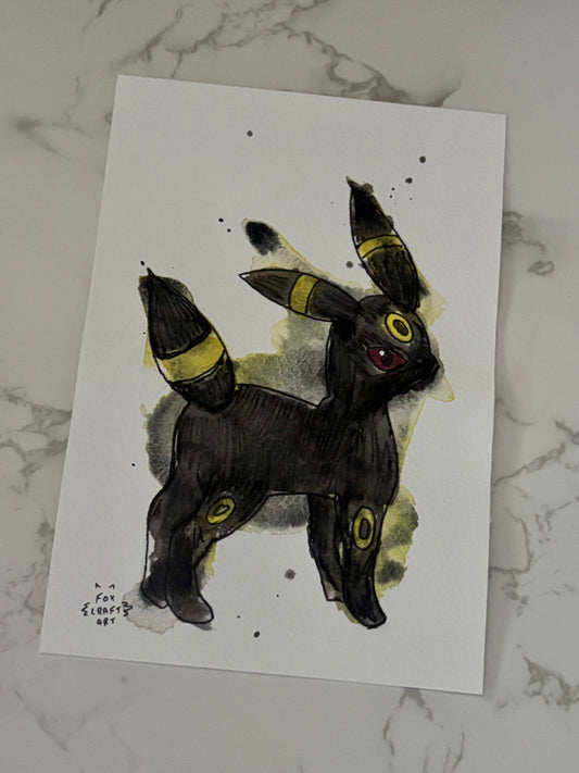 Umbreon Watercolor Painting