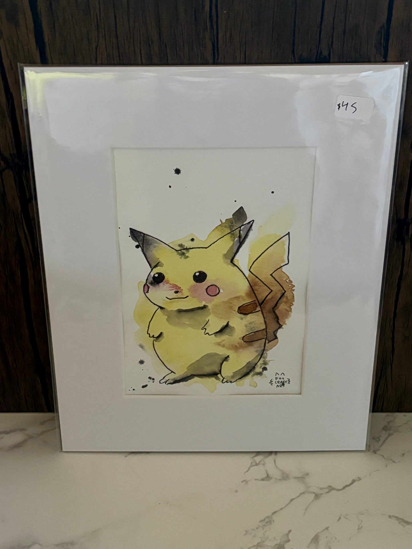 Pikachu Watercolor Painting