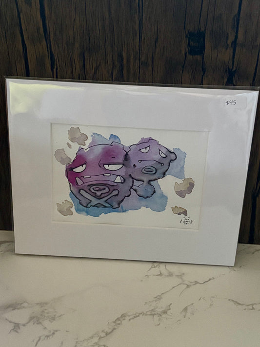 Weezing Watercolor Painting