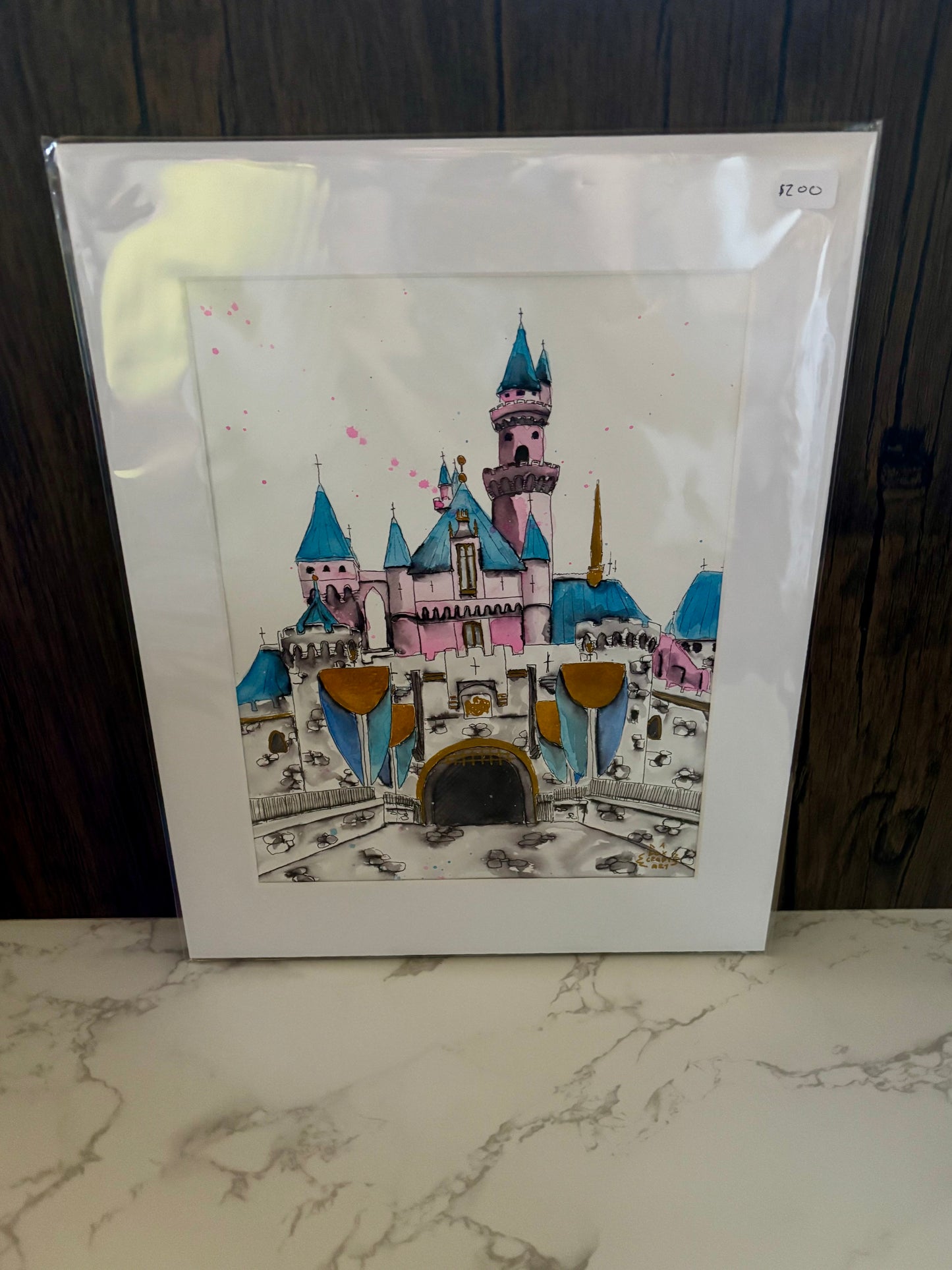 Fairytale Castle Watercolor Painting