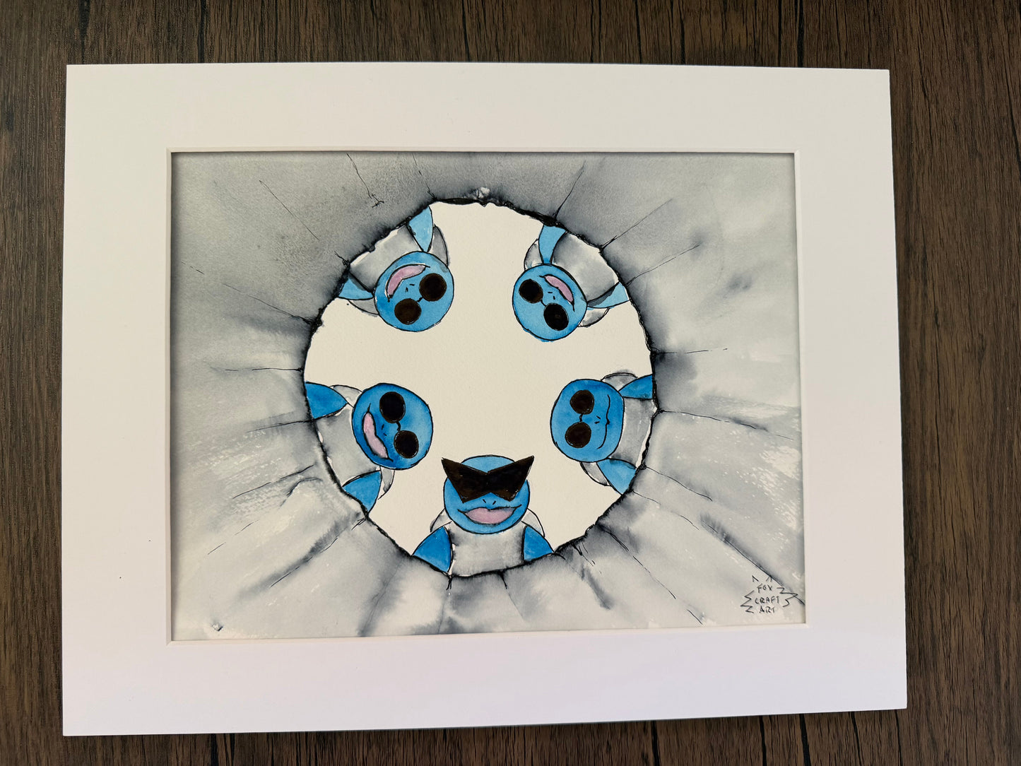 Squirtle Squad Watercolor Painting