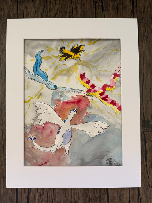 Legendary Birds Watercolor Painting