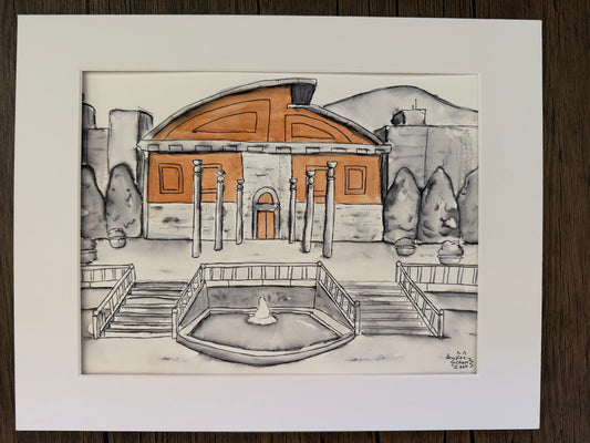Viridian City Gym Watercolor Painting