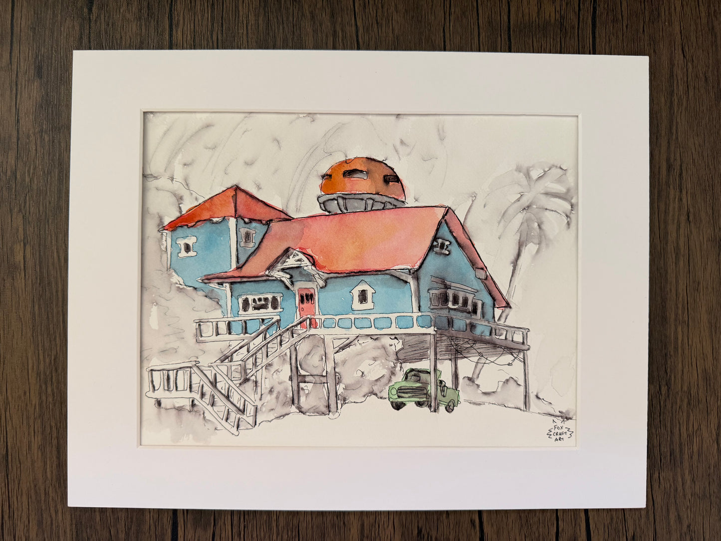 Lilo & Stitch House Watercolor Painting