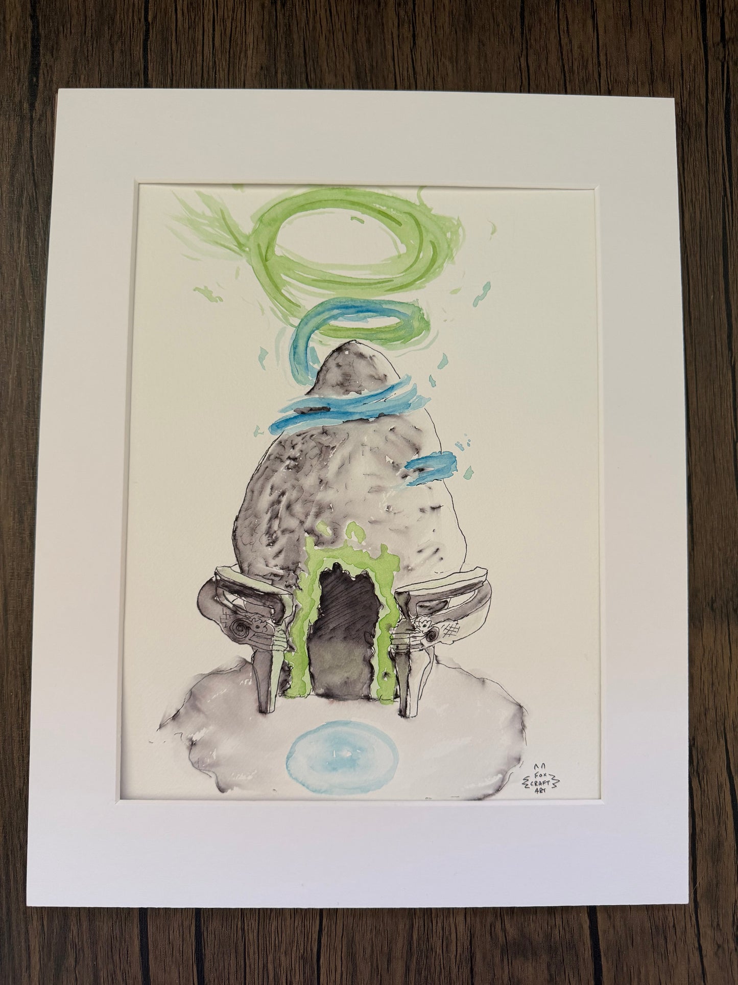 TotK Zelda Shrine Watercolor Painting